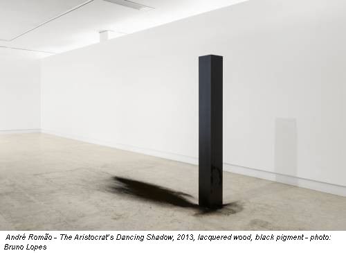 André Romão - The Aristocrat’s Dancing Shadow, 2013, lacquered wood, black pigment - photo: Bruno Lopes