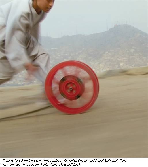 Francis Alÿs Reel-Unreel In collaboration with Julien Devaux and Ajmal Maiwandi Video documentation of an action Photo: Ajmal Maiwandi 2011