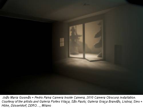João Maria Gusmão + Pedro Paiva Camera Inside Camera, 2010 Camera Obscura installation. Courtesy of the artists and Galeria Fortes Vilaça, São Paulo; Galeria Graça Brandão, Lisboa; Sies + Höke, Düsseldorf; ZERO…, Milano