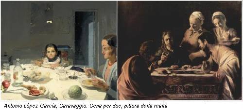 Antonio López García, Caravaggio. Cena per due, pittura della realtà