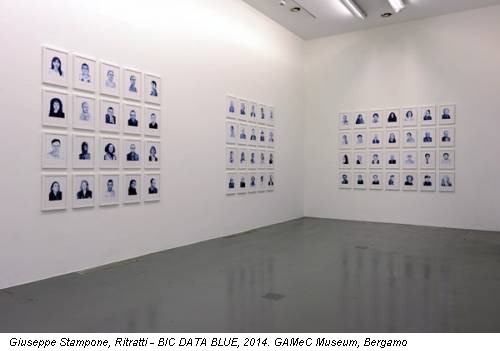 Giuseppe Stampone, Ritratti - BIC DATA BLUE, 2014. GAMeC Museum, Bergamo