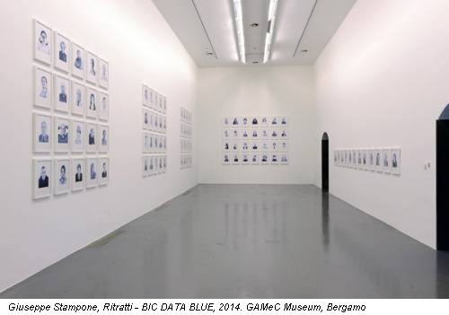 Giuseppe Stampone, Ritratti - BIC DATA BLUE, 2014. GAMeC Museum, Bergamo