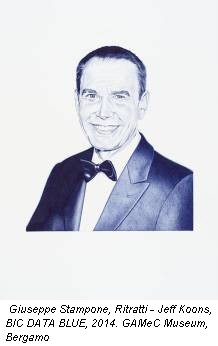 Giuseppe Stampone, Ritratti - Jeff Koons, BIC DATA BLUE, 2014. GAMeC Museum, Bergamo