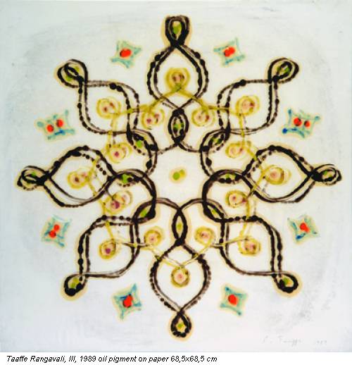 Taaffe Rangavali, III, 1989 oil pigment on paper 68,5x68,5 cm