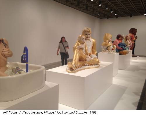 Jeff Koons. A Retrospective, Michael Jackson and Bubbles, 1988