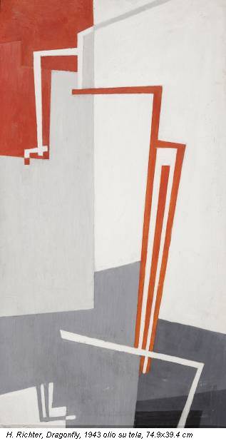 H. Richter, Dragonfly, 1943 olio su tela, 74.9x39.4 cm