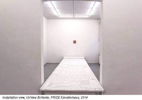 Installation view, Un'Idea Brillante, FRISE Künstlerhaus, 2014