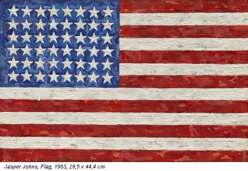 Jasper Johns, Flag, 1983, 29,5 x 44,4 cm