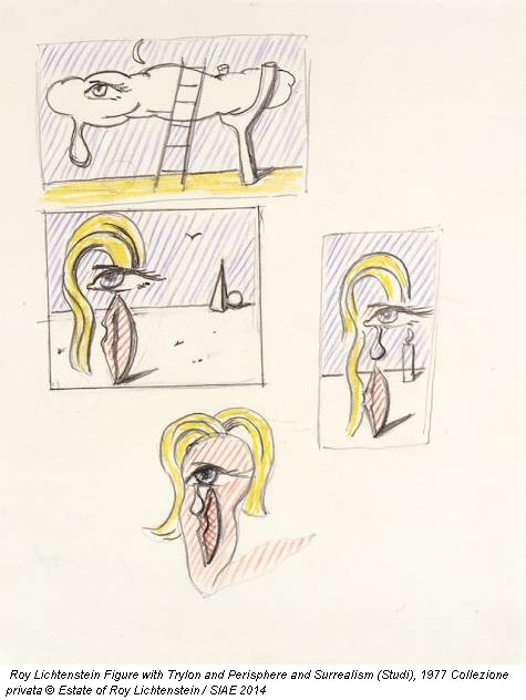 Roy Lichtenstein Figure with Trylon and Perisphere and Surrealism (Studi), 1977 Collezione privata © Estate of Roy Lichtenstein / SIAE 2014