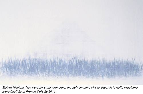 Matteo Montani, Non cercare sulla montagna, ma nel cammino che lo sguardo fa dalla brughiera, opera finalista al Premio Celeste 2014