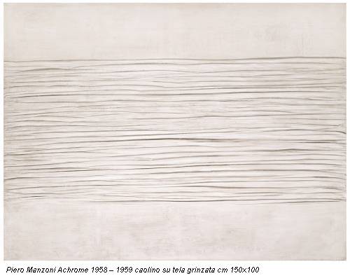 Piero Manzoni Achrome 1958 – 1959 caolino su tela grinzata cm 150x100