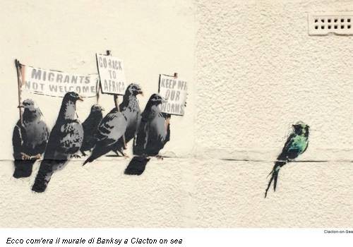 Ecco com'era il murale di Banksy a Clacton on sea