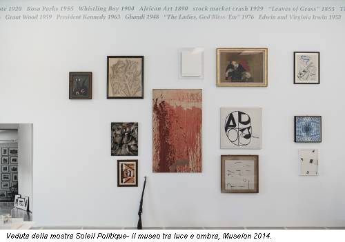 Veduta della mostra Soleil Politique- il museo tra luce e ombra, Museion 2014.