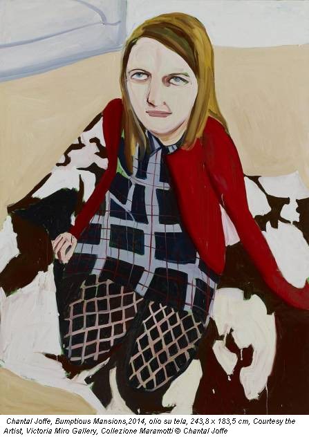 Chantal Joffe, Bumptious Mansions,2014, olio su tela, 243,8 x 183,5 cm, Courtesy the Artist, Victoria Miro Gallery, Collezione Maramotti © Chantal Joffe