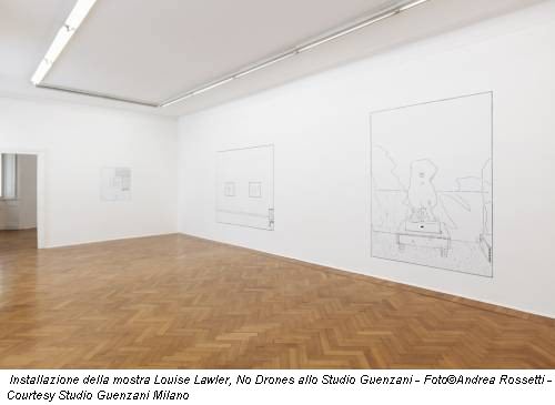 Installazione della mostra Louise Lawler, No Drones allo Studio Guenzani - Foto&copy;Andrea Rossetti - Courtesy Studio Guenzani Milano