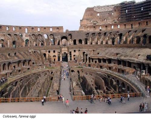 Colosseo, l'arena oggi