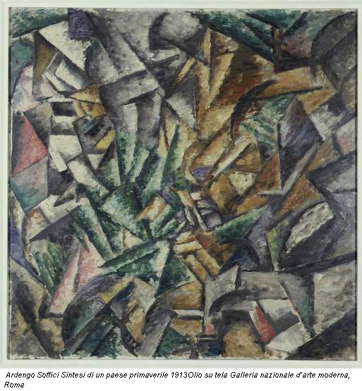 Ardengo Soffici Sintesi di un paese primaverile 1913 Olio su tela Galleria nazionale d’arte moderna, Roma