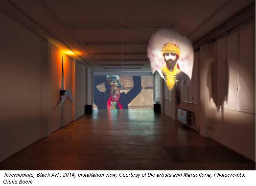 Invernomuto, Black Ark, 2014, Installation view, Courtesy of the artists and Marsèlleria, Photocredits: Giulio Boem