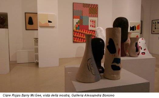 Clare Rojas Barry McGee, vista della mostra, Galleria Alessandra Bonomo