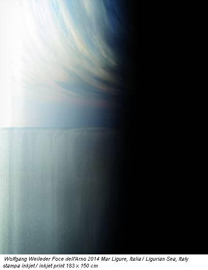 Wolfgang Weileder Foce dell'Arno 2014 Mar Ligure, Italia / Ligurian Sea, Italy stampa inkjet / inkjet print 183 x 150 cm