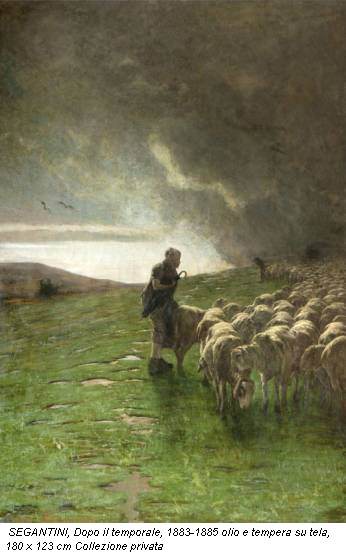 SEGANTINI, Dopo il temporale, 1883-1885 olio e tempera su tela, 180 x 123 cm Collezione privata