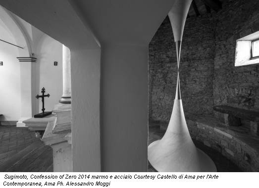 Sugimoto, Confession of Zero 2014 marmo e acciaio Courtesy Castello di Ama per l'Arte Contemporanea, Ama Ph. Alessandro Moggi