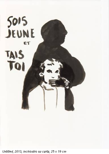  Untitled, 2013, inchiostro su carta, 25 x 19 cm