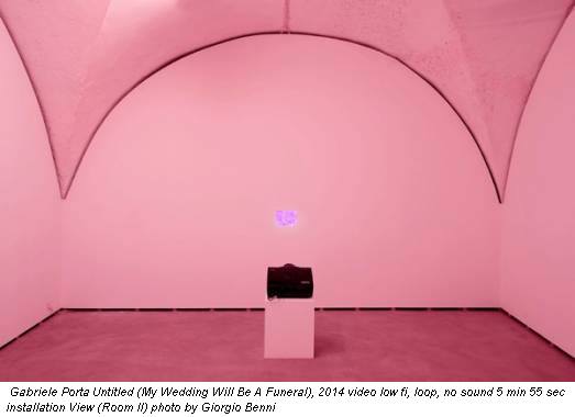Gabriele Porta Untitled (My Wedding Will Be A Funeral), 2014 video low fi, loop, no sound 5 min 55 sec installation View (Room II) photo by Giorgio Benni