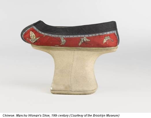 Chinese. Manchu Woman's Shoe, 19th century (Courtesy of the Brooklyn Museum)