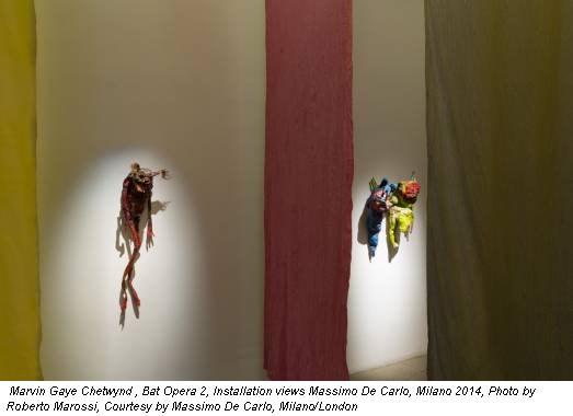 Marvin Gaye Chetwynd , Bat Opera 2, Installation views Massimo De Carlo, Milano 2014, Photo by Roberto Marossi, Courtesy by Massimo De Carlo, Milano/London