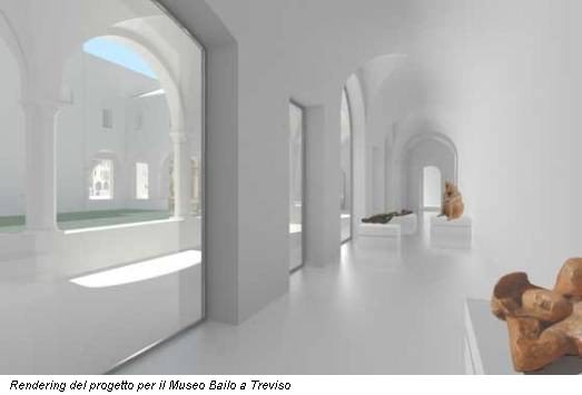 Rendering del progetto per il Museo Bailo a Treviso