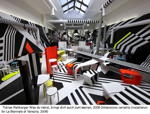 Tobias Rehberger Was du liebst, bringt dich auch zum weinen, 2009 Dimensions variable (installation for La Biennale di Venezia, 2009)