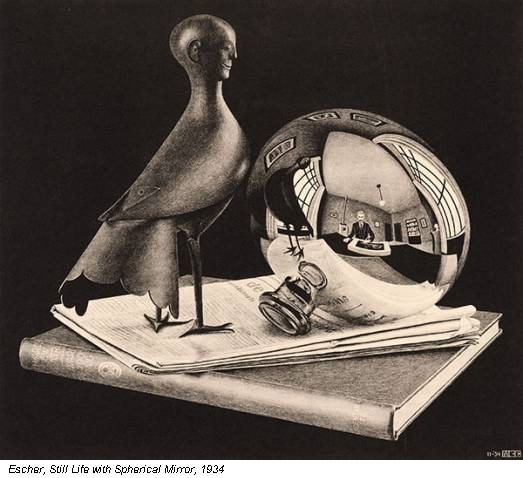 Escher, Still Life with Spherical Mirror, 1934