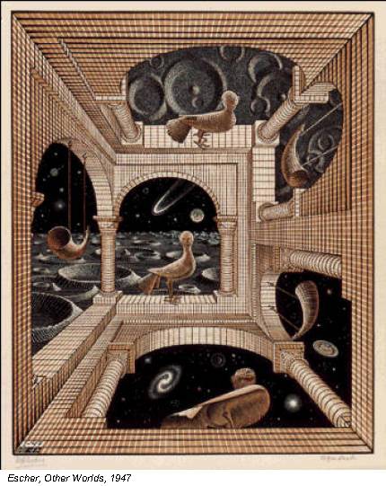 Escher, Other Worlds, 1947