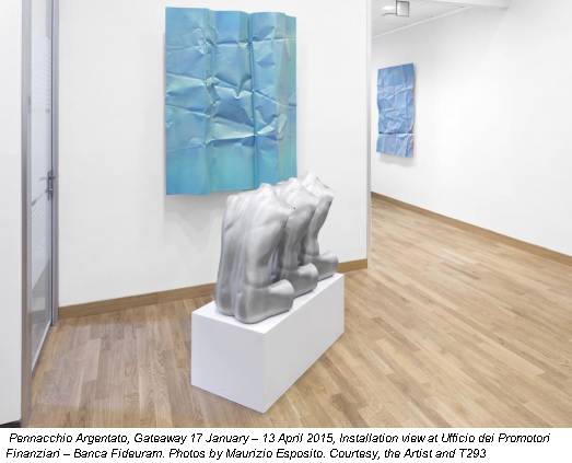 Pennacchio Argentato, Gateaway 17 January – 13 April 2015, Installation view at Ufficio dei Promotori Finanziari – Banca Fideuram. Photos by Maurizio Esposito. Courtesy, the Artist and T293