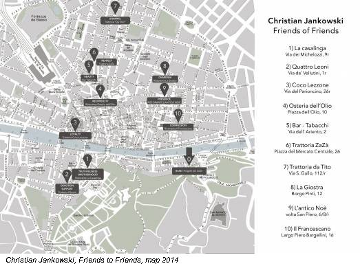 Christian Jankowski, Friends to Friends, map 2014