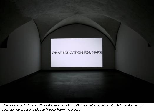 Valerio Rocco Orlando, What Education for Mars, 2015. Installation views. Ph. Antonio Angelucci. Courtesy the artist and Museo Marino Marini, Florence