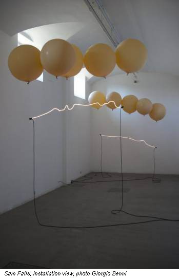 Sam Falls, installation view, photo Giorgio Benni