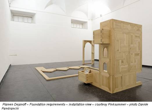 Plamen Dejanoff – Foundation requirements – installation view – courtesy Pinksummer – photo Davide Pambianchi