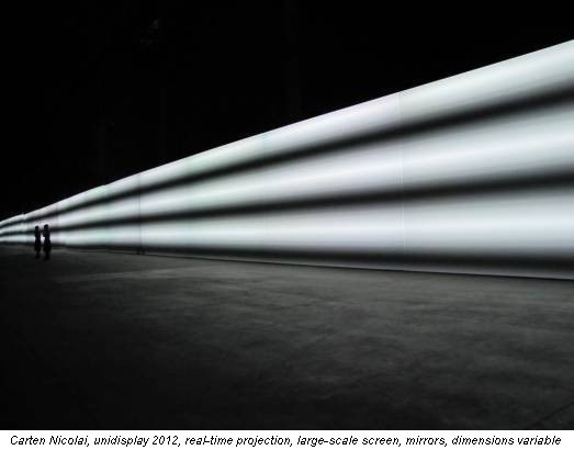 Carten Nicolai, unidisplay 2012, real-time projection, large-scale screen, mirrors, dimensions variable