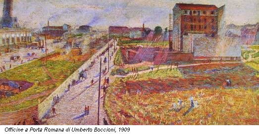 Officine a Porta Romana di Umberto Boccioni, 1909