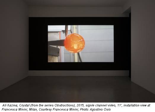 Ali Kazma, Crystal (from the series Obstructions), 2015, signle channel video, 11’, installation view at Francesca Minini, Milan, Courtesy Francesca Minini, Photo: Agostino Osio