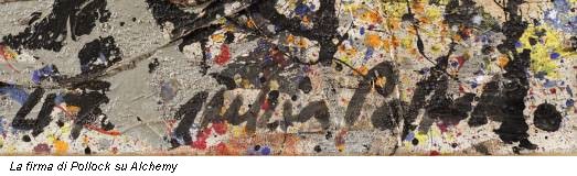 La firma di Pollock su Alchemy