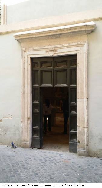 Sant'andrea dei Vascellari, sede romana di Gavin Brown