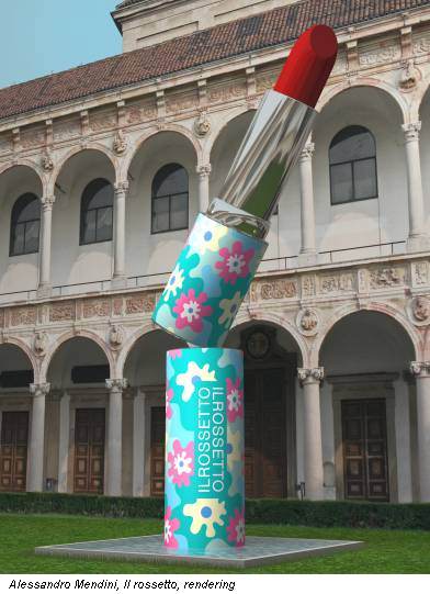 Alessandro Mendini, Il rossetto, rendering