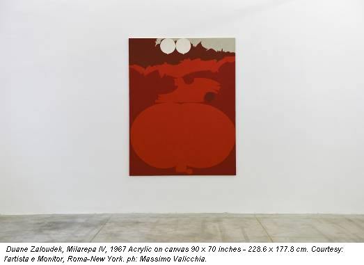 Duane Zaloudek, Milarepa IV, 1967 Acrylic on canvas 90 x 70 inches - 228.6 x 177.8 cm. Courtesy: l'artista e Monitor, Roma-New York. ph: Massimo Valicchia.