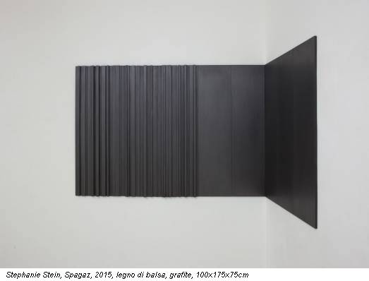 Stephanie Stein, Spagaz, 2015, legno di balsa, grafite, 100x175x75cm