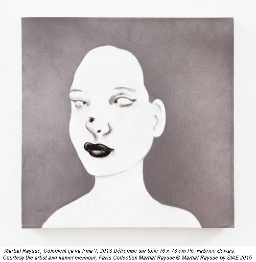 Martial Raysse, Comment ça va Irma ?, 2013 Détrempe sur toile 76 x 73 cm Ph: Fabrice Seixas. Courtesy the artist and kamel mennour, Paris Collection Martial Raysse © Martial Raysse by SIAE 2015
