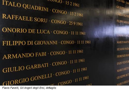 Flavio Favelli, Gli Angeli degli Eroi, dettaglio