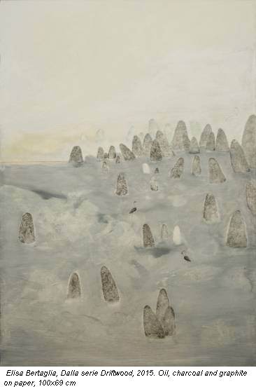 Elisa Bertaglia, Dalla serie Driftwood, 2015. Oil, charcoal and graphite on paper, 100x69 cm